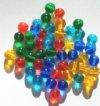 25 8mm Round Transparent Summer Glass Bead Mix